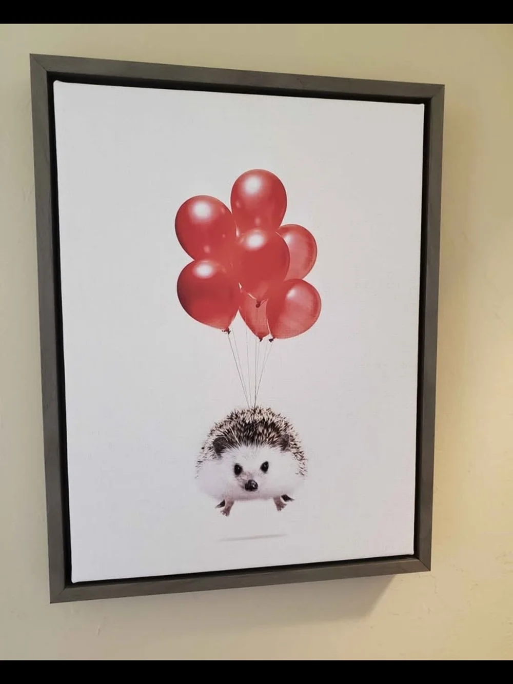 Amy Peterson Hedgehog Art With Wood Frame